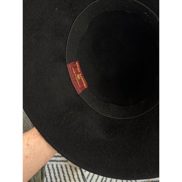 Helen Kaminski Vintage Black Wool Felt Wide Brim Hat Made In Australia main image 6
